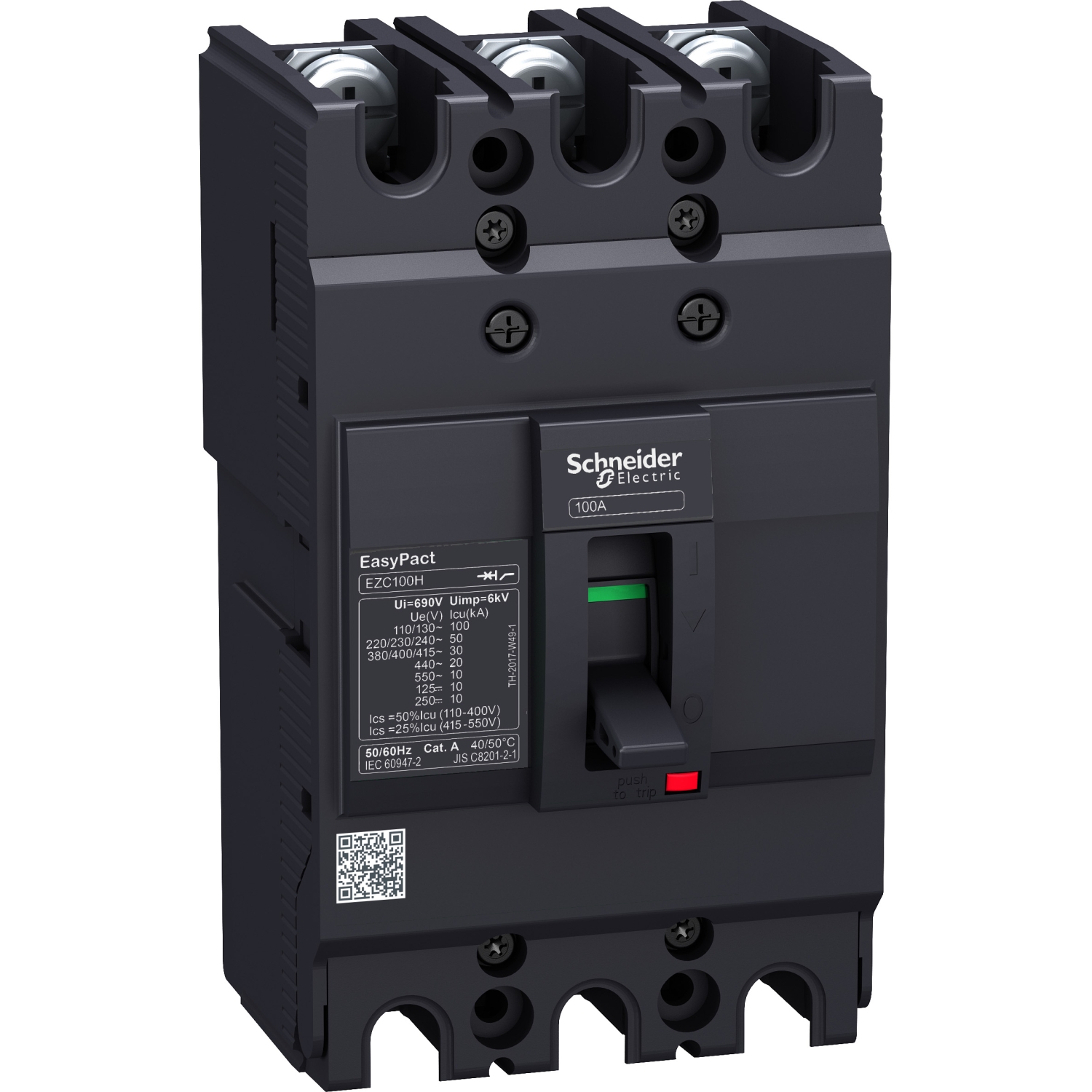 EZC100N3030 Силовой автомат EZC 100, TM-D, 15кА, 3P, 30А Schneider Electric EasyPact 