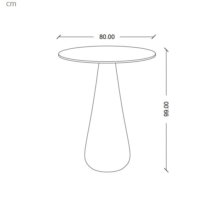 Высокий пластиковый стол с 3D-печатью Mediterranea Design ENNA ARCH-00119044 - Вид №3