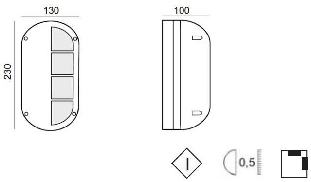 BEL-LIGHTING Настенный светильник Turtle из алюминия  125  - Вид №3