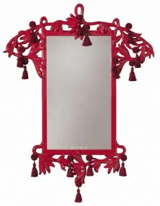 ETRO Home Interiors Прямоугольное зеркало из дерева с настенной рамой