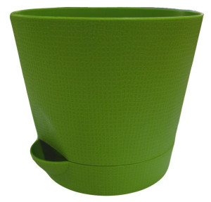 202-36 Горшок д/цветов с поддоном Le Parterre d=11.5 0.7 Л. Св.зеленый Цветочная коллекция