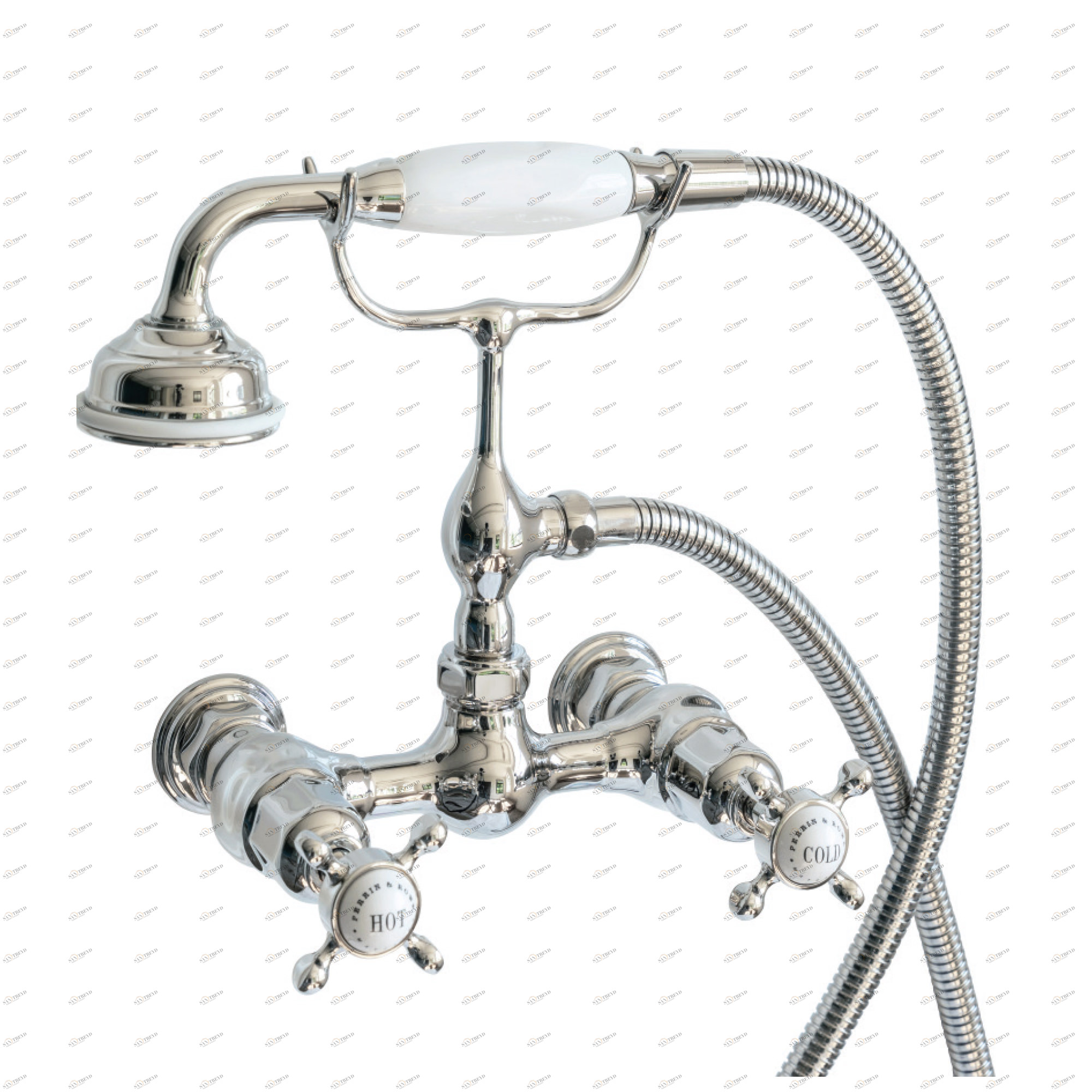 Traditional bathrooms Смеситель для душа P&R с крестообразной ручкой Pr5513.nk 