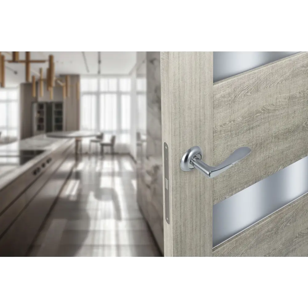 EDSON Дверные ручки EDS-44Н-R1 матовый хром для межкомнатных дверей 85168429 STLM-0898784 - Вид №6