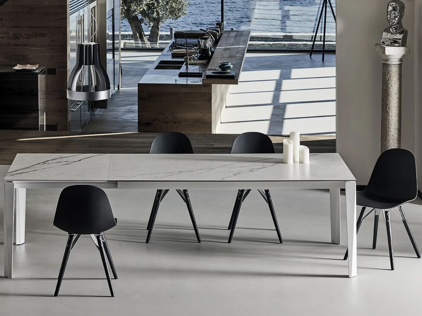 Обеденный стол из нержавеющей стали и SuperMarmo Bontempi Casa CHEF ARCH-00142343 - Вид №1