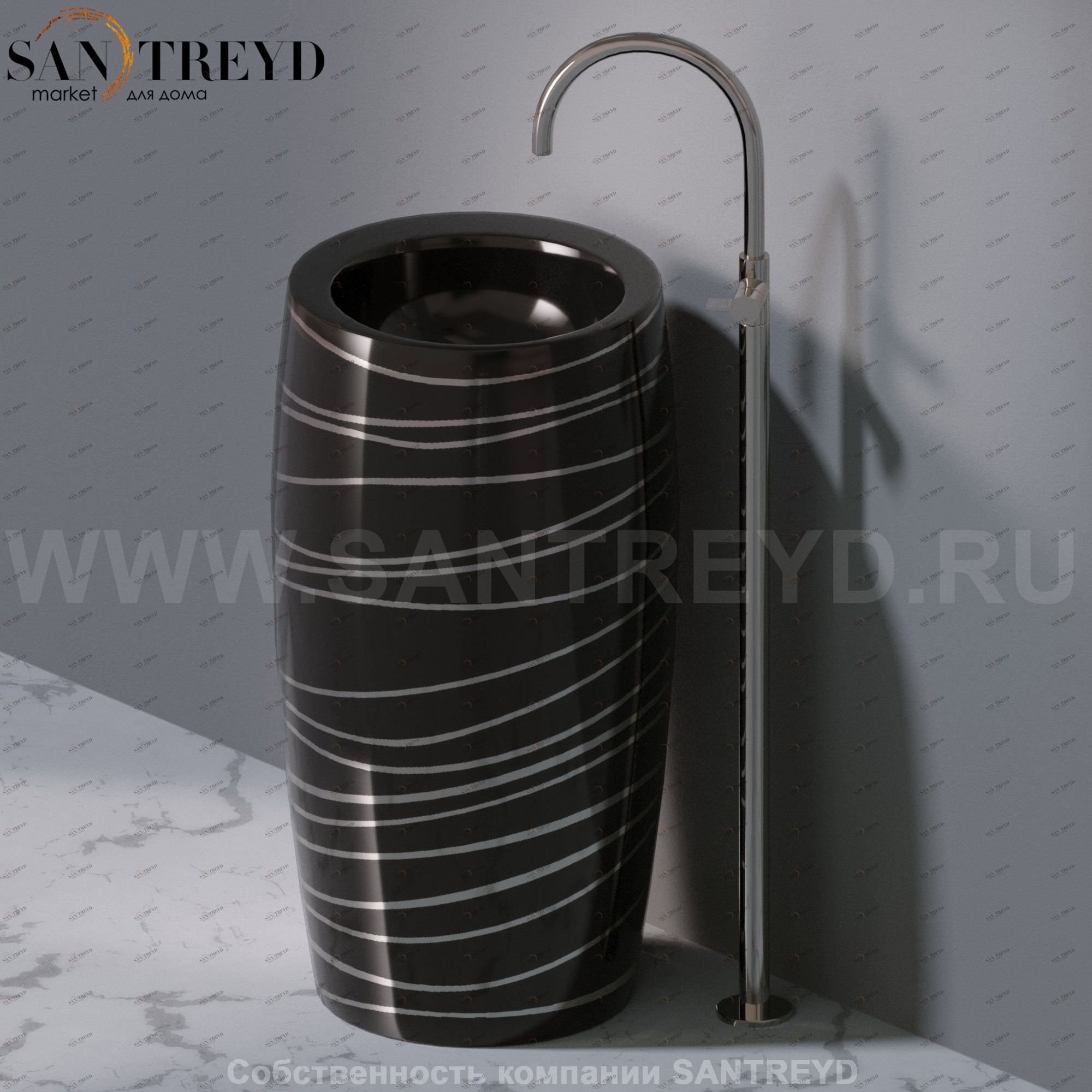 L100T0R0VT.411P Напольная раковина стоящая круглая A. e T. Italia SPOT AeT ITALIA TOTEM