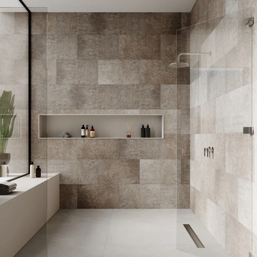 Декоративная панель ПВХ Kreaforta «Моррис» с текстурой камня, коричневая 89412574 STLM-1567202