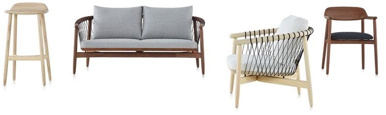 Herman Miller Кресло из дерева и ткани с подлокотниками Crosshatch sun-id-1451710 - Вид №7