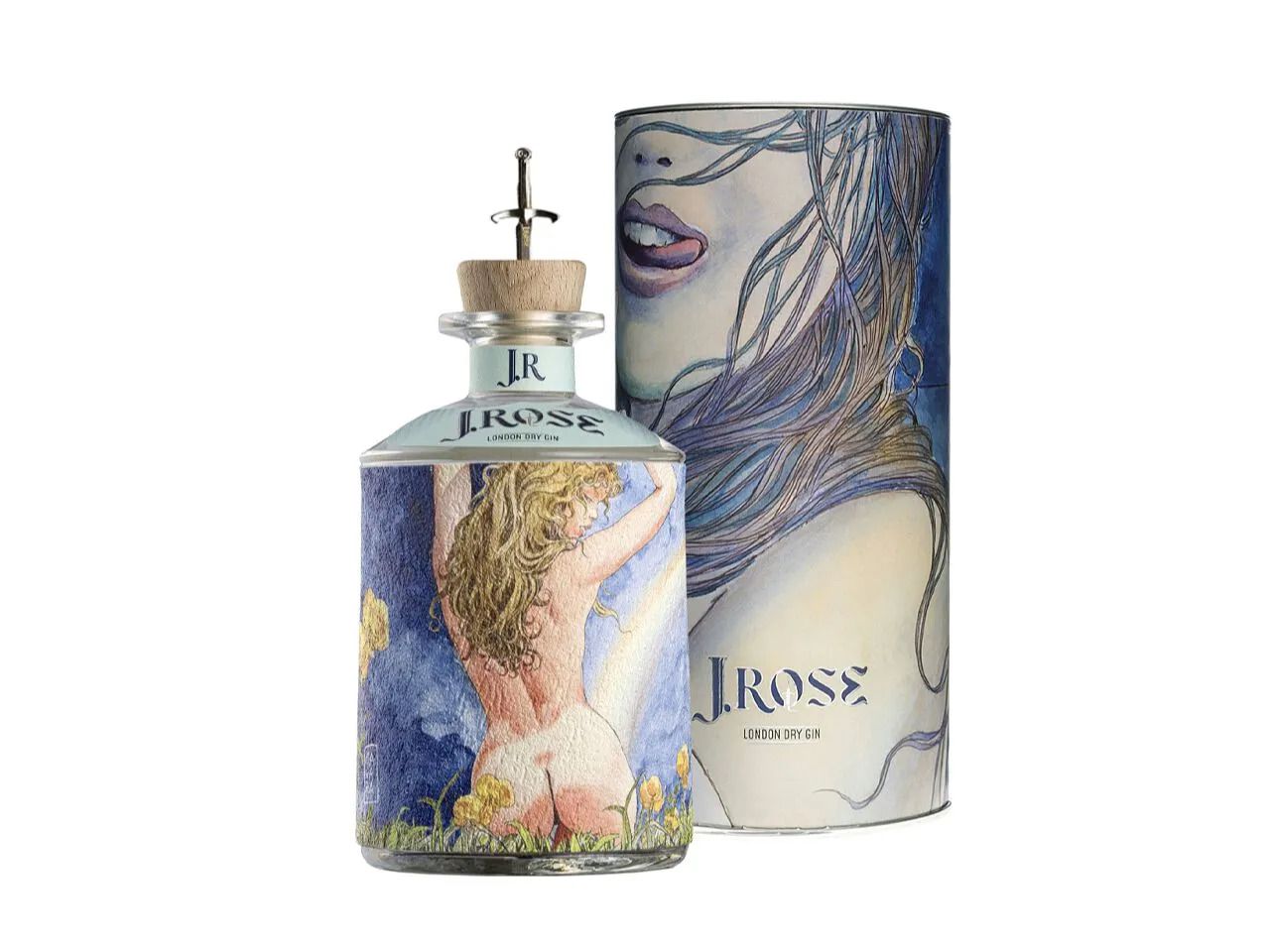 Бутылка джина с этикеткой ручной работы J.Rose J. Rose London Dry Gin ARCH-00108043