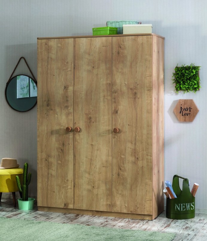 Шкаф трехстворчатый расппашной орех Mocha CILEK MOCHA 00-3832567 Бежевый Santreyd  - Вид №2