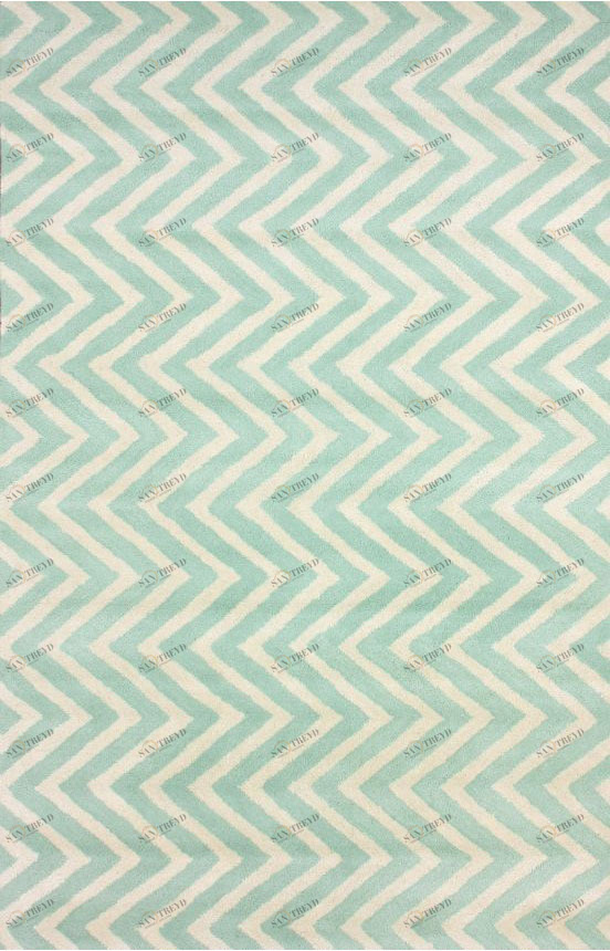Ковер Zig Zag светло-голубой 1,2 1,8 м DOLLY CAPRETS ДИЗАЙНЕРСКИЕ, ЗИГ ЗАГ 015219 Белый;голубой 