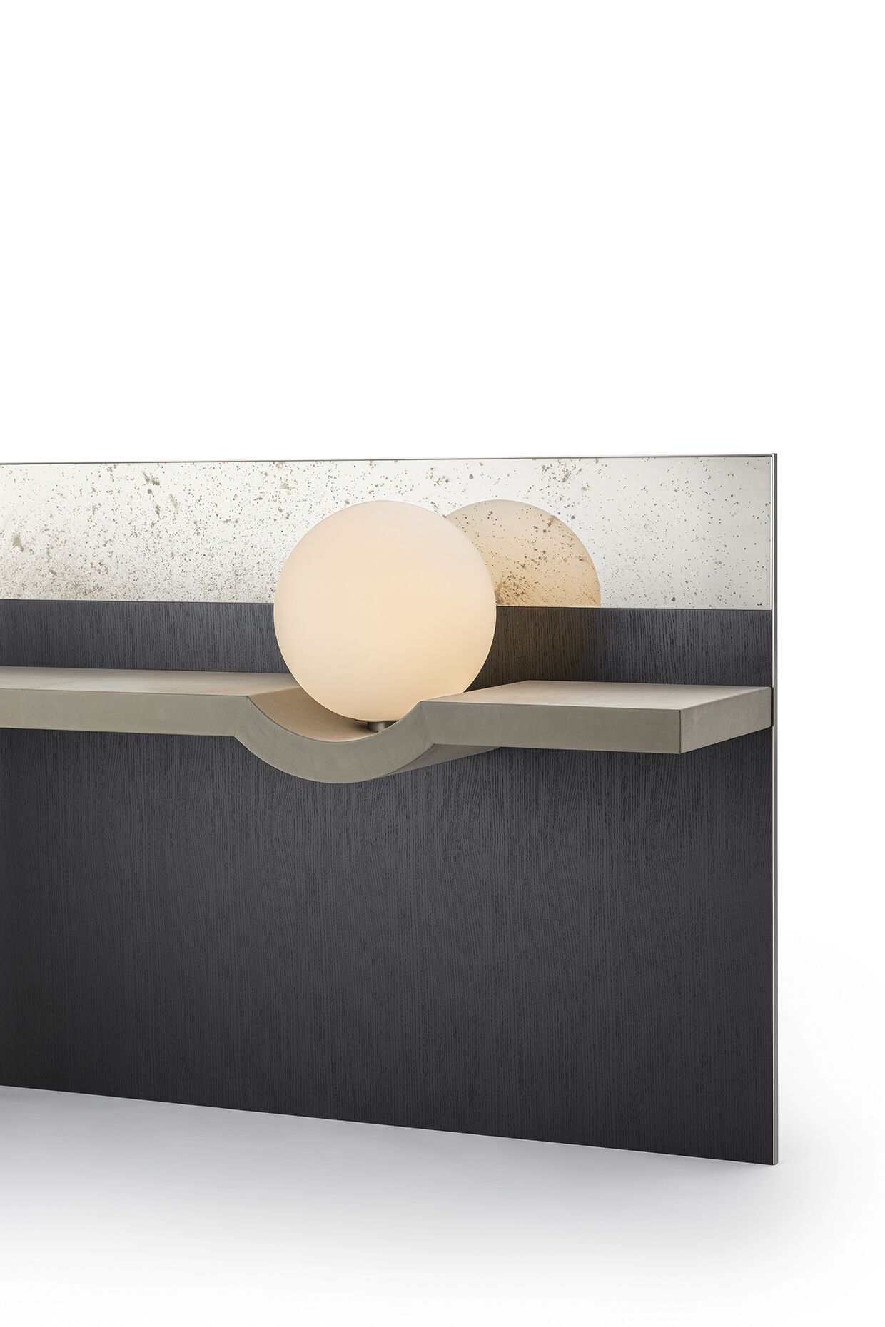 Деревянная полка со встроенным освещением Gallotti&Radice STRESA MIRROR ARCH-00127536 - Вид №2