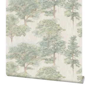 Флизелиновые обои Palitra Home Taina Lesa зеленые с растительным рисунком 89427170