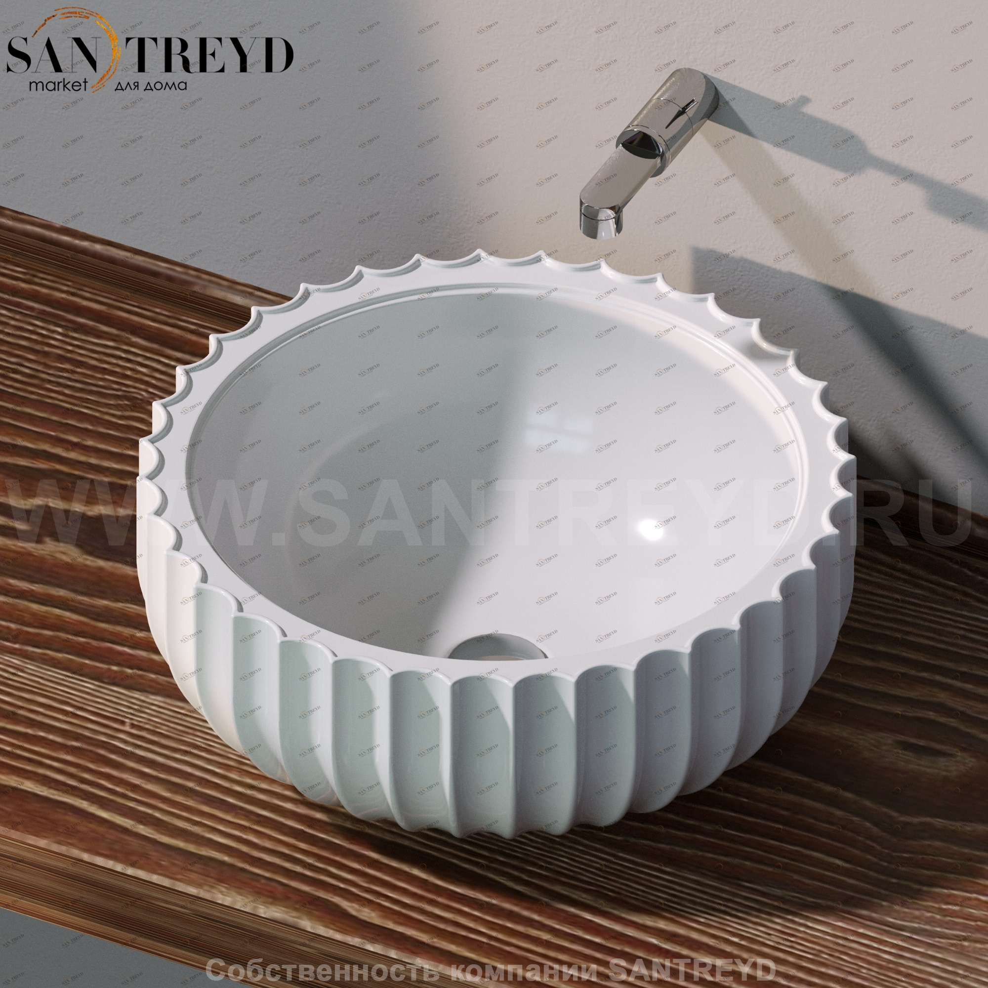 SE50A9016 Накладная раковина на столешницу  круглая Ceramica Flaminia Settecento