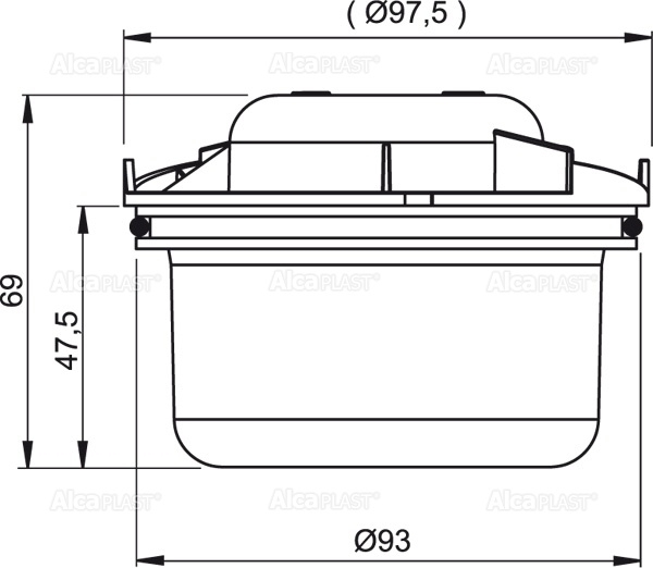 Гидрозатвор мокрый ALCAPLAST APV0010 - Вид №1