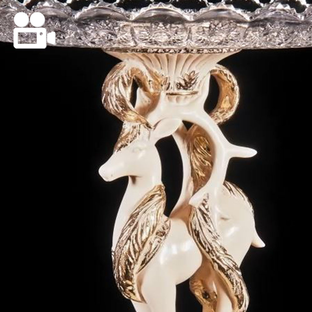 52091 Фруктовница-конфетница Лань Артемиды - 6 Айвори BOGACHO 4627179657208