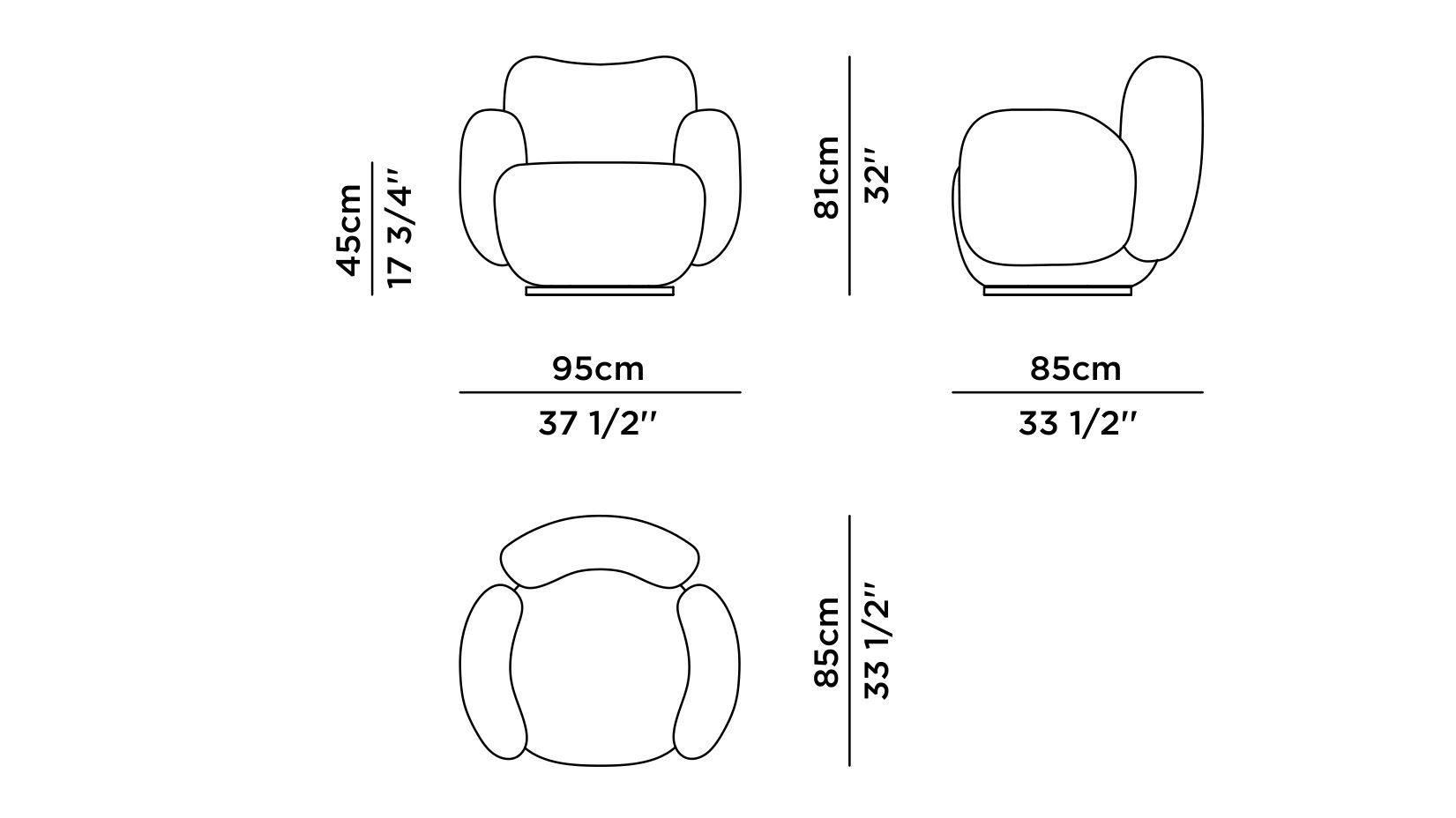 Кресло из мохера с подлокотниками Greenapple Conchula ARCH-00048023 - Вид №8