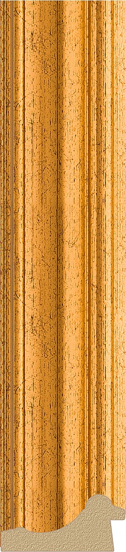 BY 3995 Зеркало в багетной раме - состаренное золото 67 mm EVOFORM Octagon - Вид №3