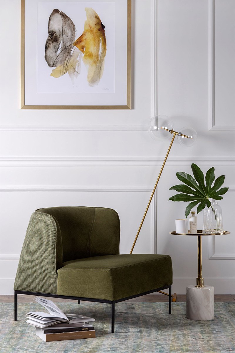 Ковер прямоугольный серо-зеленый 300х200 см Blush Elmwood CARPETDECOR ДИЗАЙНЕРСКИЕ, HANDMADE 00-3893135 Зеленый;серый  - Вид №2