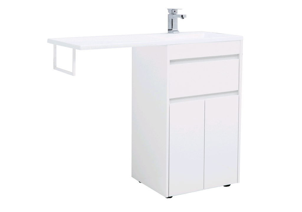 Тумба с раковиной Aquanet Токио 110 R белый (напольная, 1 ящик, 2 дверцы) 0023774400235498 - Вид №1