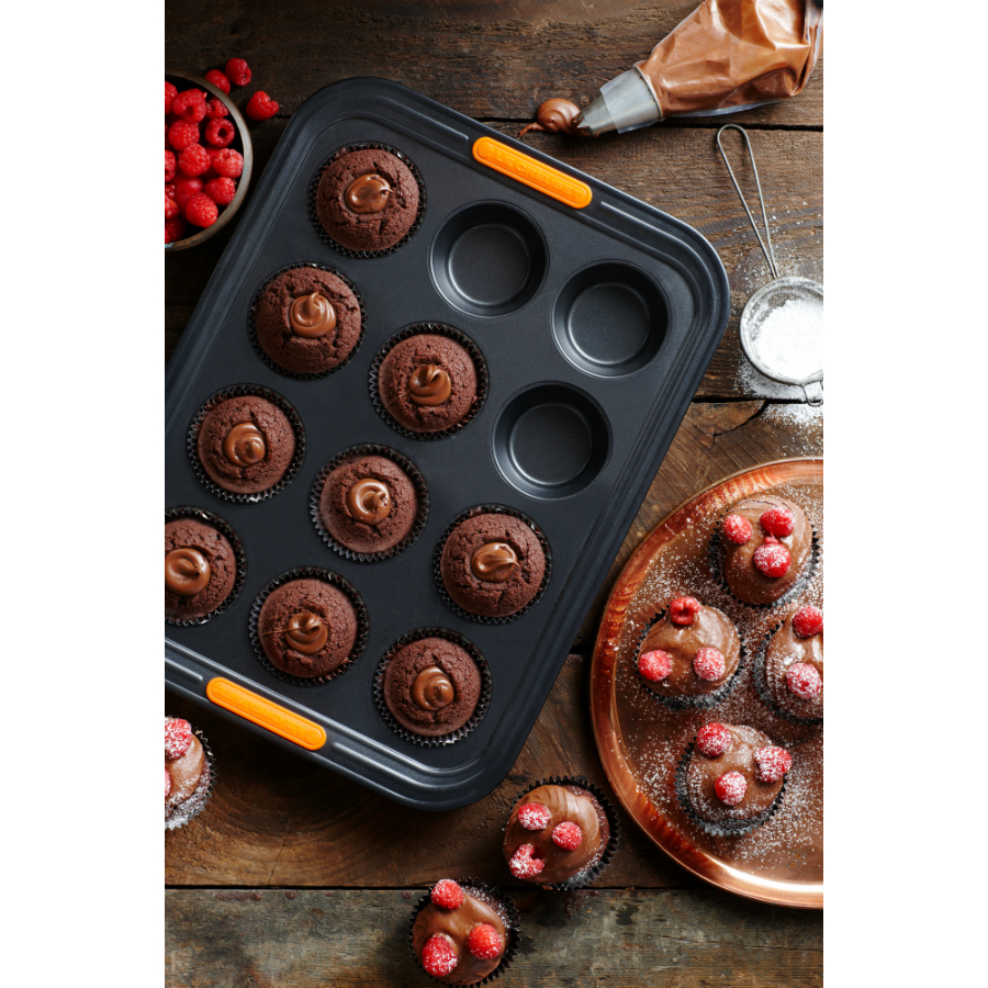 Форма для кексов Le Creuset, углеродистая сталь, антипригарное покрытие, 12 шт., черная 94100140000000 - Вид №2