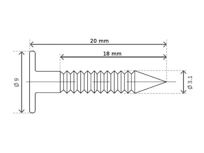 Гвоздь с широкой головкой для крепления черепицы BARDOLINE ONDULINE ITALIA CHIODI BARDOLINE ARCH-00040339 - Вид №2