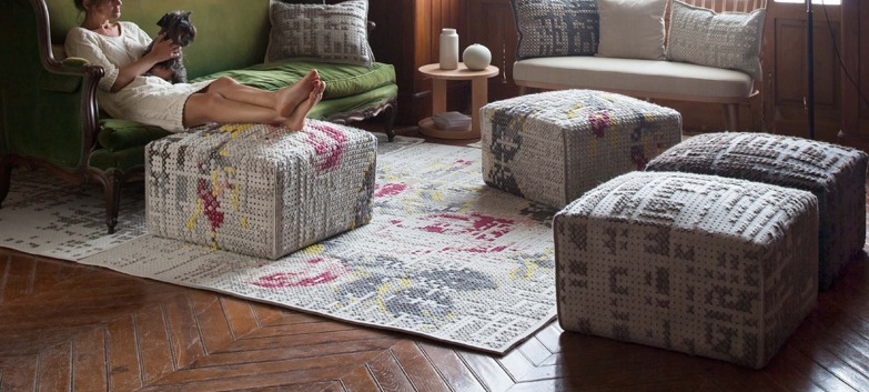 006633 Пуф Abstract. Silver GAN Canevas