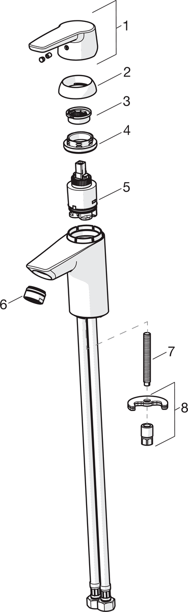 Oras 3908F Смеситель для умывальника 3908F Saga Хром  - Вид №4