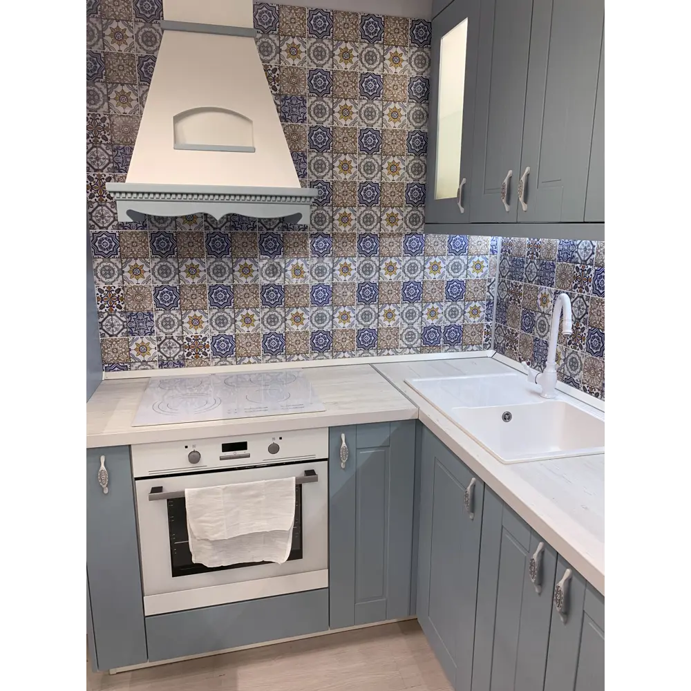 Фасад кухонного шкафа Томари 44.7x214.1см KONSENSA МДФ цвет голубой 89423391 STLM-2106173 - Вид №10