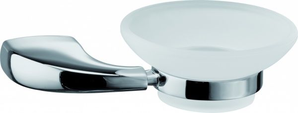 H3300/15CR Sanibano Apolo, настенная стеклянная мыльница, цвет хром