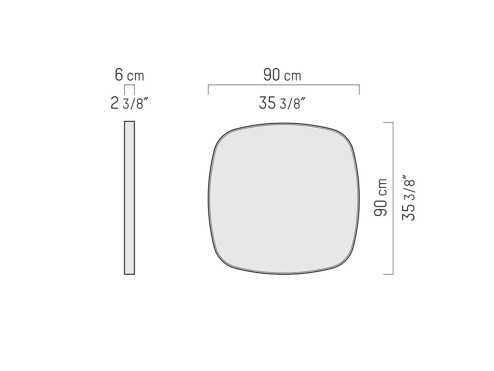 Квадратное настенное зеркало Piet Boon KEKKE living ARCH-00118204 - Вид №5