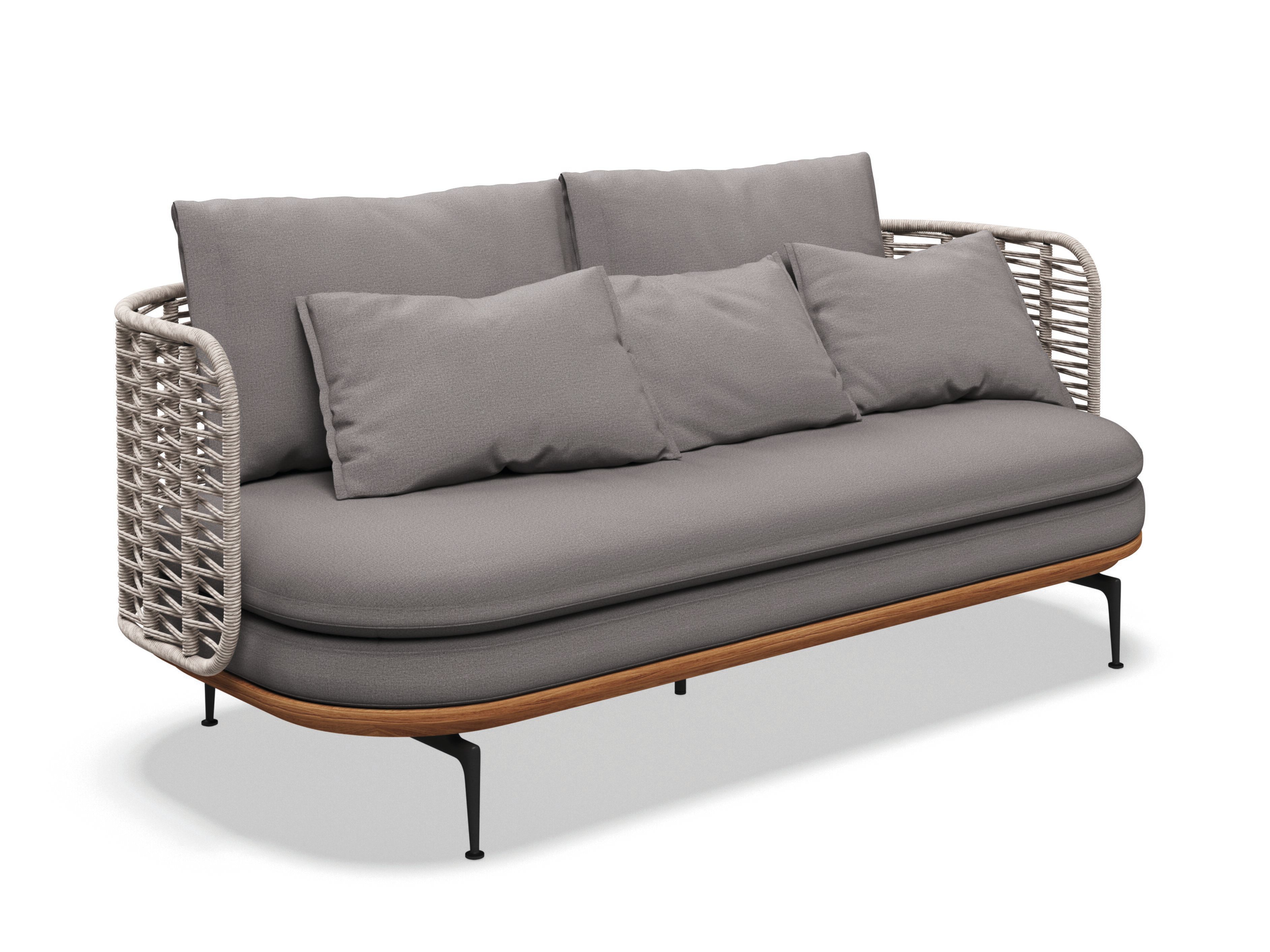 3-местный плетеный и тканый садовый диван Gloster ARCH-00089847