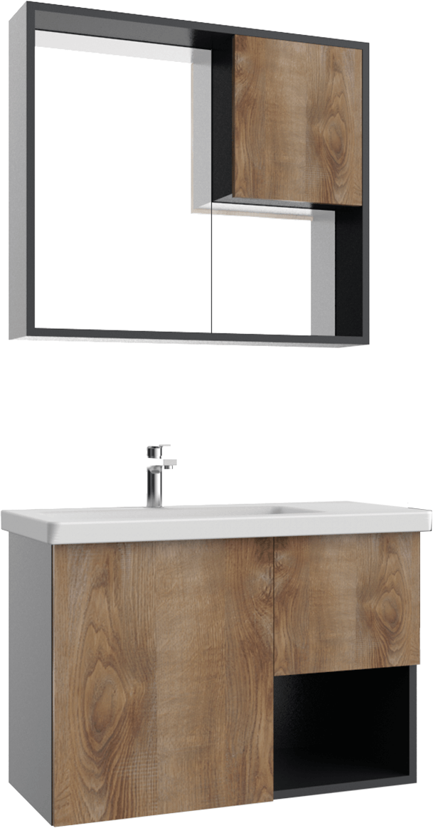 Vero 85 cm Базовый модуль Антрацит-Аркадия / VR0085.00.AAR Vero Creavit - Вид №1