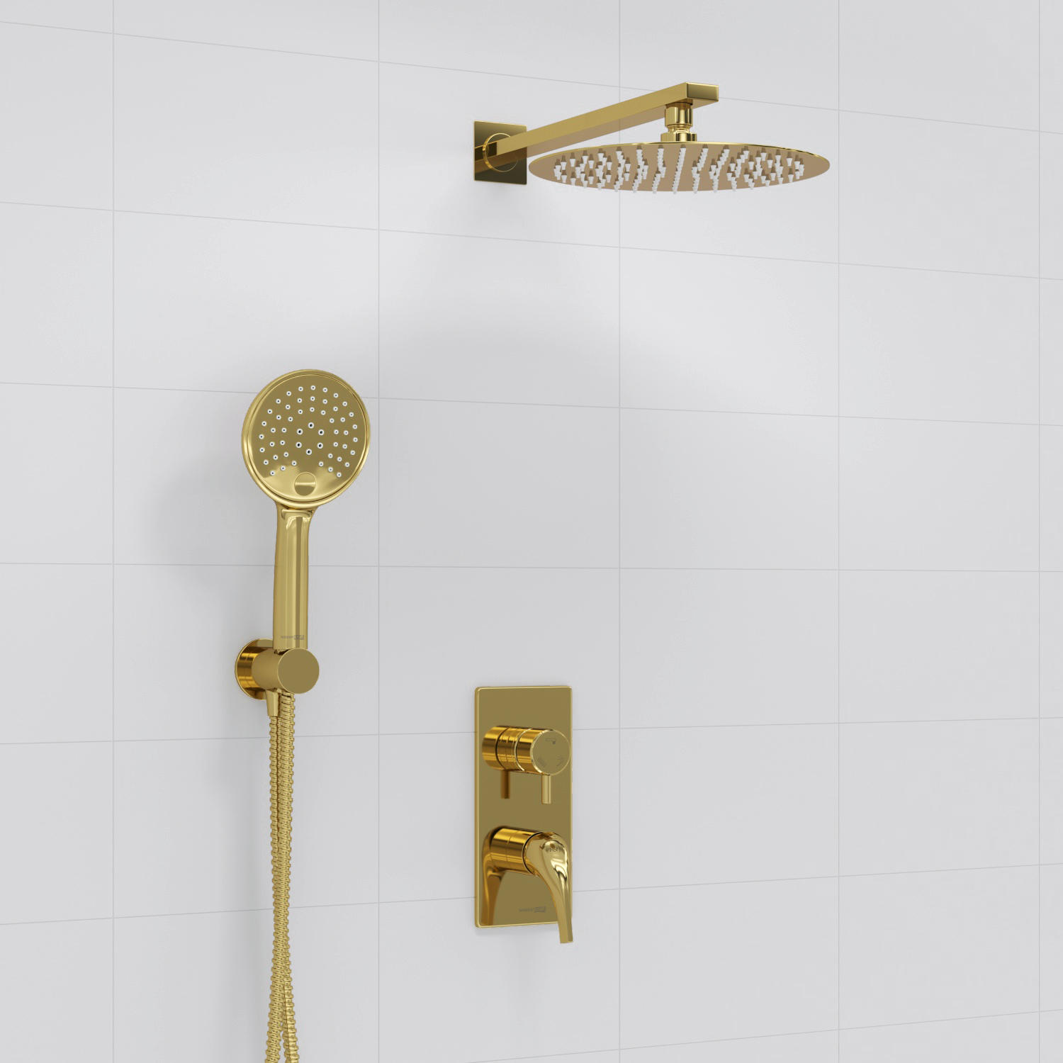 A71207 Встраиваемый комплект для душа с верхней душевой насадкой и лейкой WasserKRAFT  - Вид №1