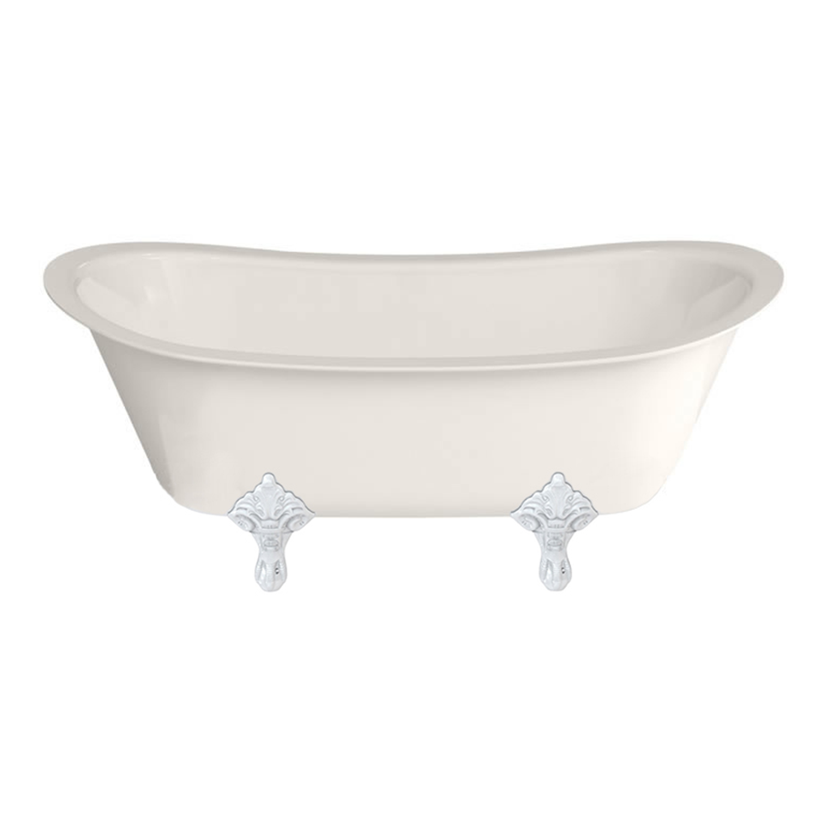 Burlington Бателло Гранде на стандартной ножке В белом цвете с фигурной ножкой в ​​хроме N10CS E9 CHR  - Вид №1
