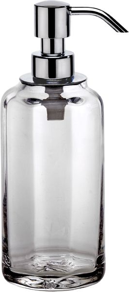 6607/CH-WAV-V5 Surya Crystal, дозатор высокий с помпой V5, цвет хром - стекло с эффектом волны