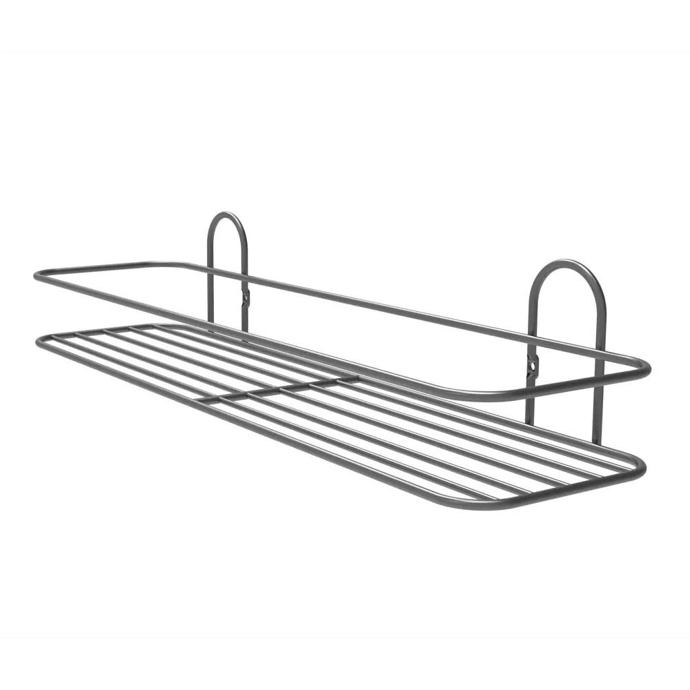 Полка для ванной Lemer Rhine одноярусная 10x40 см металл цвет графит STLM-2032829 - Вид №2