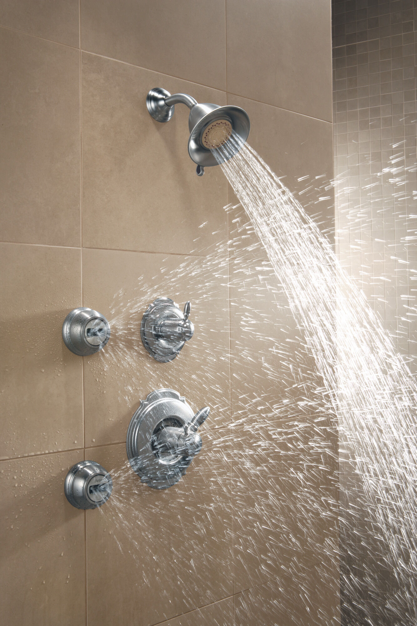 T11955-SS 3-портовая переключающая накладка с 6 позициями Delta Faucet Victorian Нержавеющая сталь - Вид №2