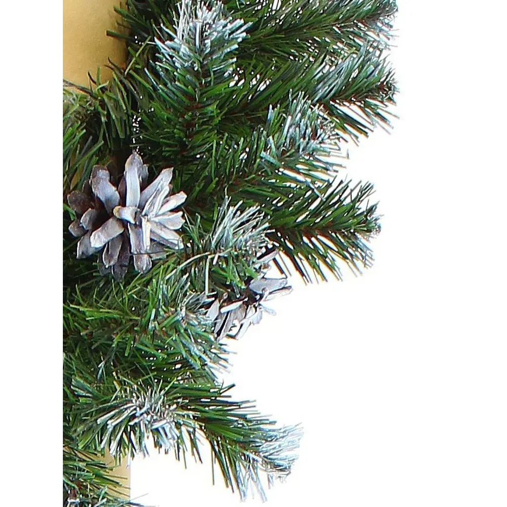 Гирлянда еловая ГР-31 200 см заснеженная с шишками MOROZCO STLM-2172108