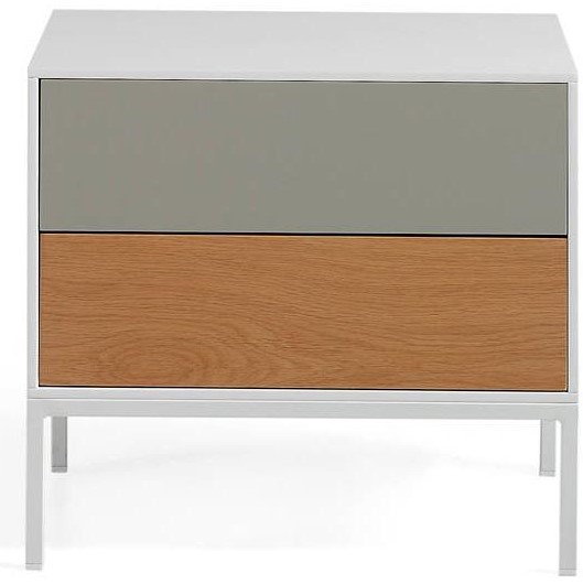 Тумбочка прикроватная GOB-5490 серая от Angel Cerda ANGEL CERDA  241844 Белый  - Вид №1