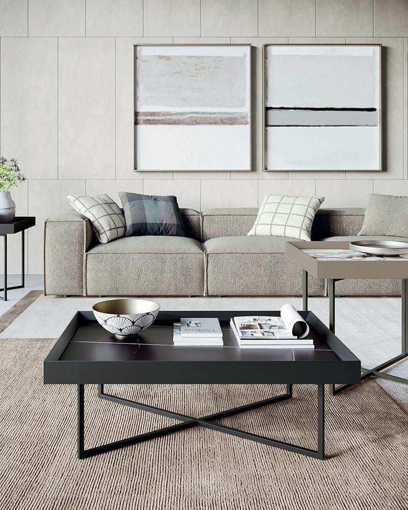 Низкий журнальный столик из керамогранита Dall'Agnese Slash ARCH-00131770 - Вид №2