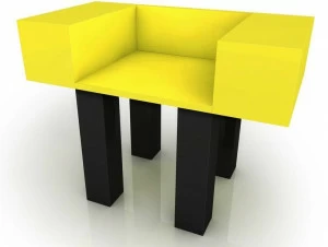 altreforme Кресло из алюминия с подлокотниками Festa mobile, parigi anni venti