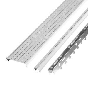 Комплект реечного потолка MONLID 1.8x1.8 м цвет жемчужно-белый с металлической полоской