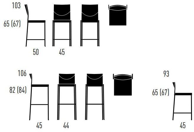 KFF Барный стул с подставкой для ног Glooh sun-id-1440148 - Вид №3