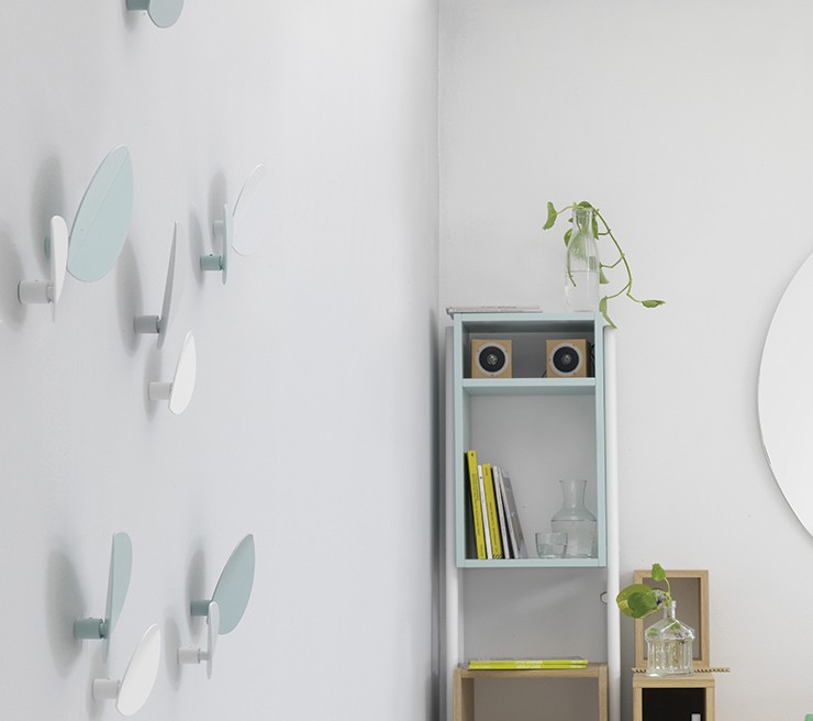 Ex.T Leaf Large Настенная вешалка ice grey EXLEAFG/GH - Вид №1