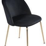 FUCU0001 Обеденный стул из оникса черного бархата ijlbrown  - Вид №4