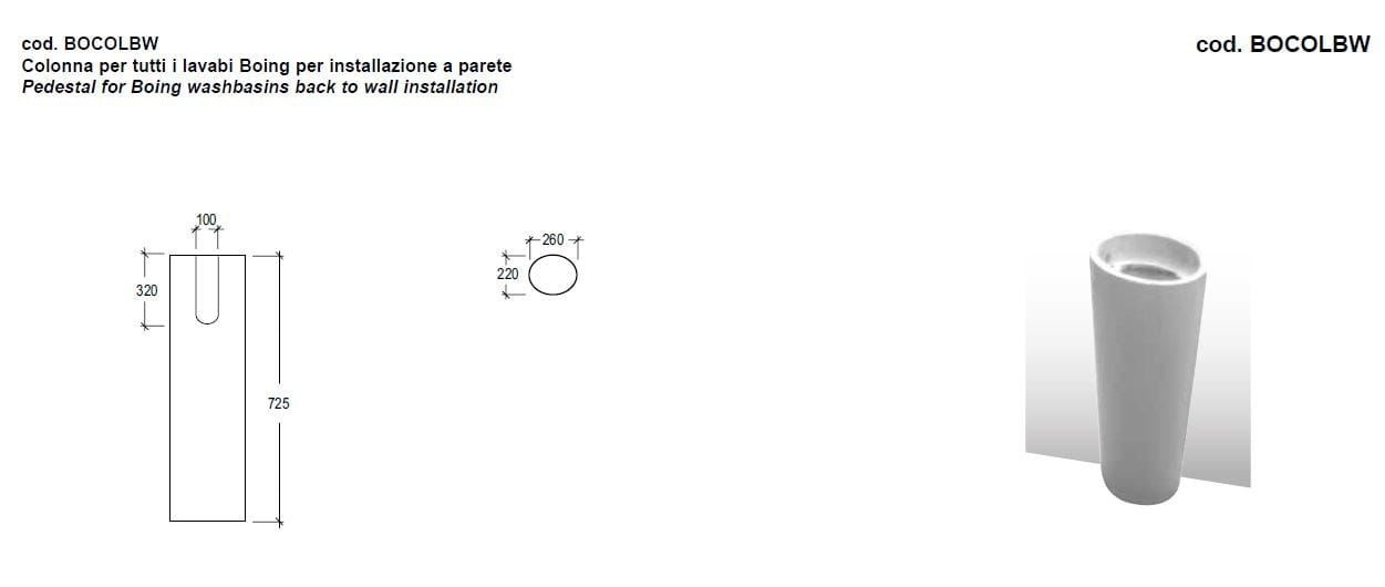 Керамическая колонна для умывальника GSG Ceramic Design Like ARCH-00072018 - Вид №10