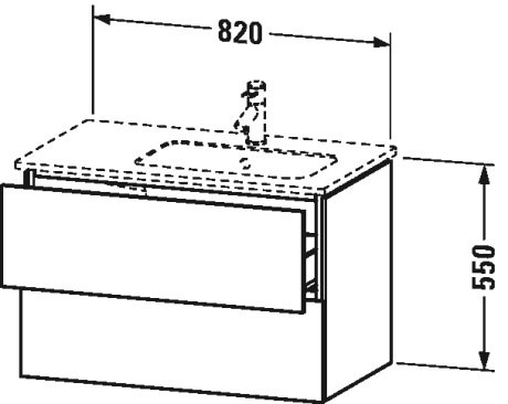 LC629201111 L-Cube Тумбочка подвесная Кашемировый дуб Duravit - Вид №1