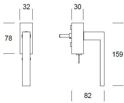 Reguitti Оконная ручка dk с замком на розетке Kyoto Aq18dkt8158 - Вид №1