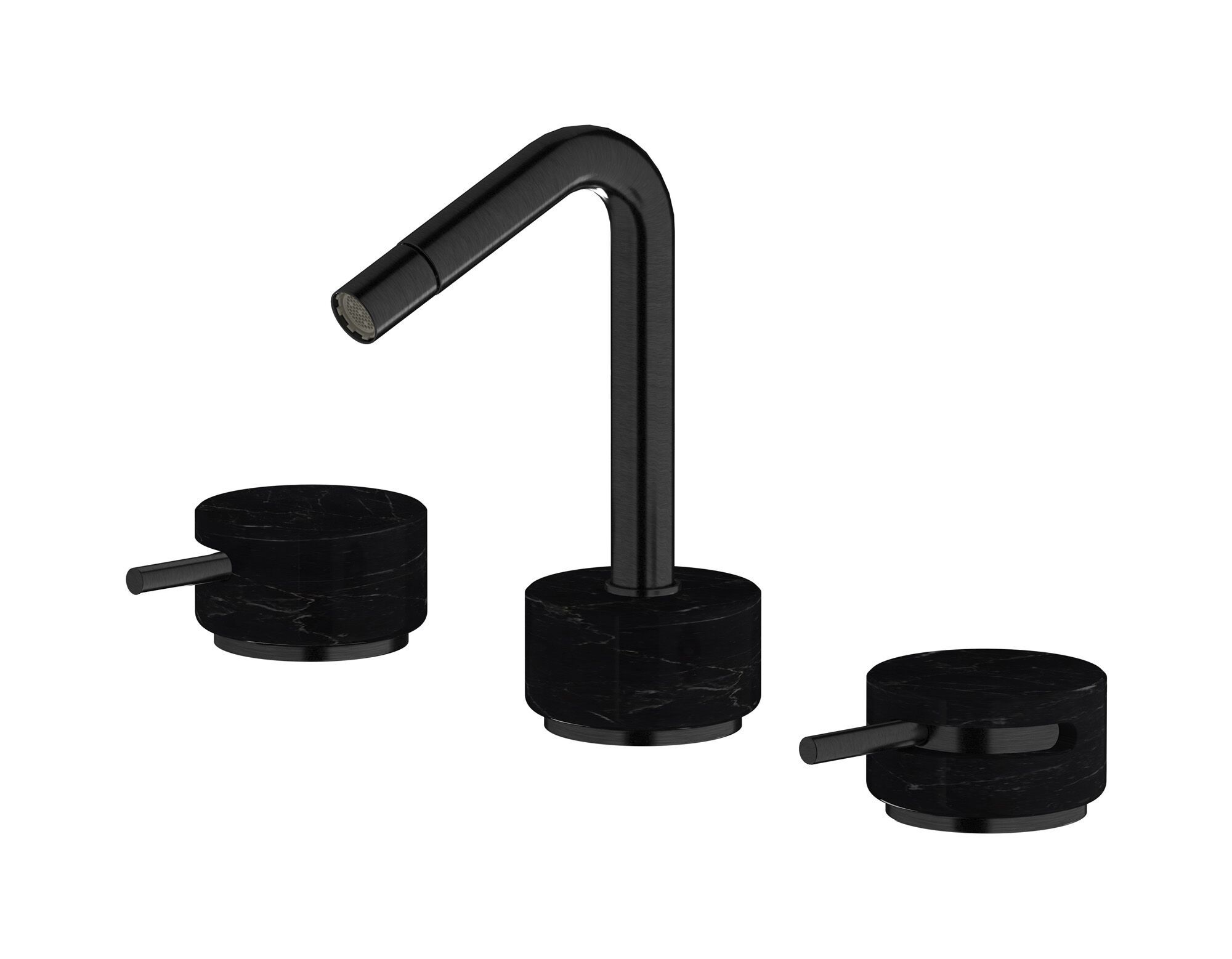 Смеситель для биде с 3 отверстиями для мраморной столешницы с автоматическим сливом IB мрамор + мрамор Elle ARCH-00121920 - Вид №6