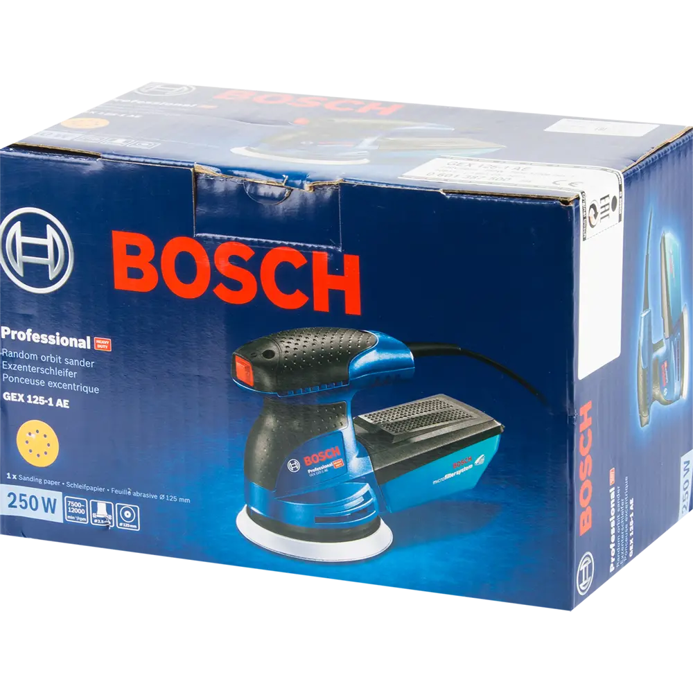 Эксцентриковая шлифмашина Bosch GEX 125-1AE, 0601387500, 125 мм, 250 Вт 82070895 STLM-2176354 BOSCH PROFESSIONAL  - Вид №6
